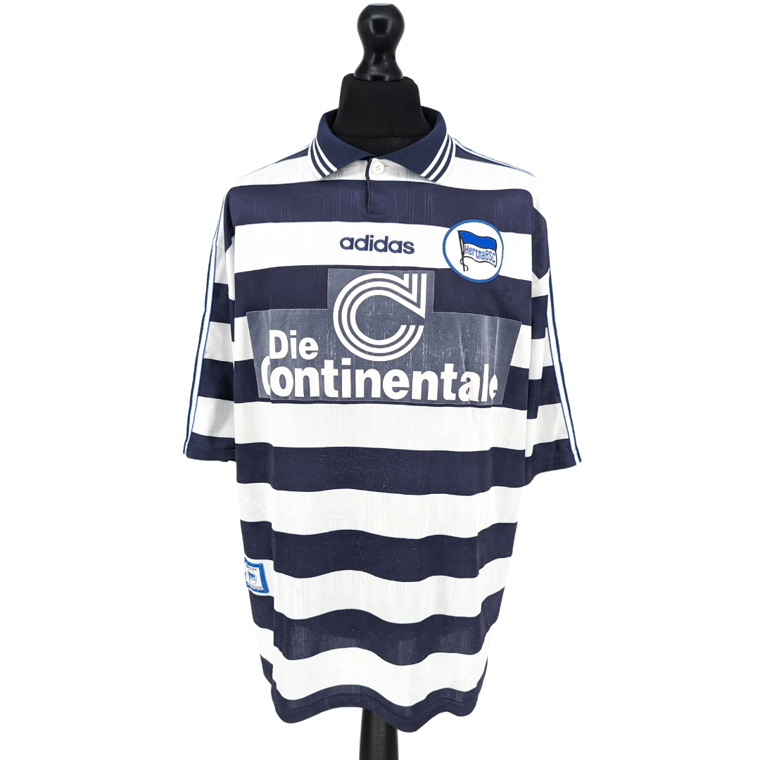 Hertha Berlin signed home football shirt 1997/98 - (XL)