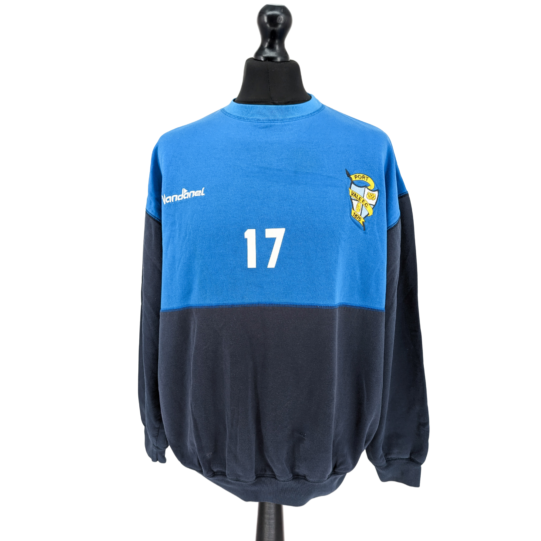 Port Vale training football sweatshirt 2001/02 - (L)