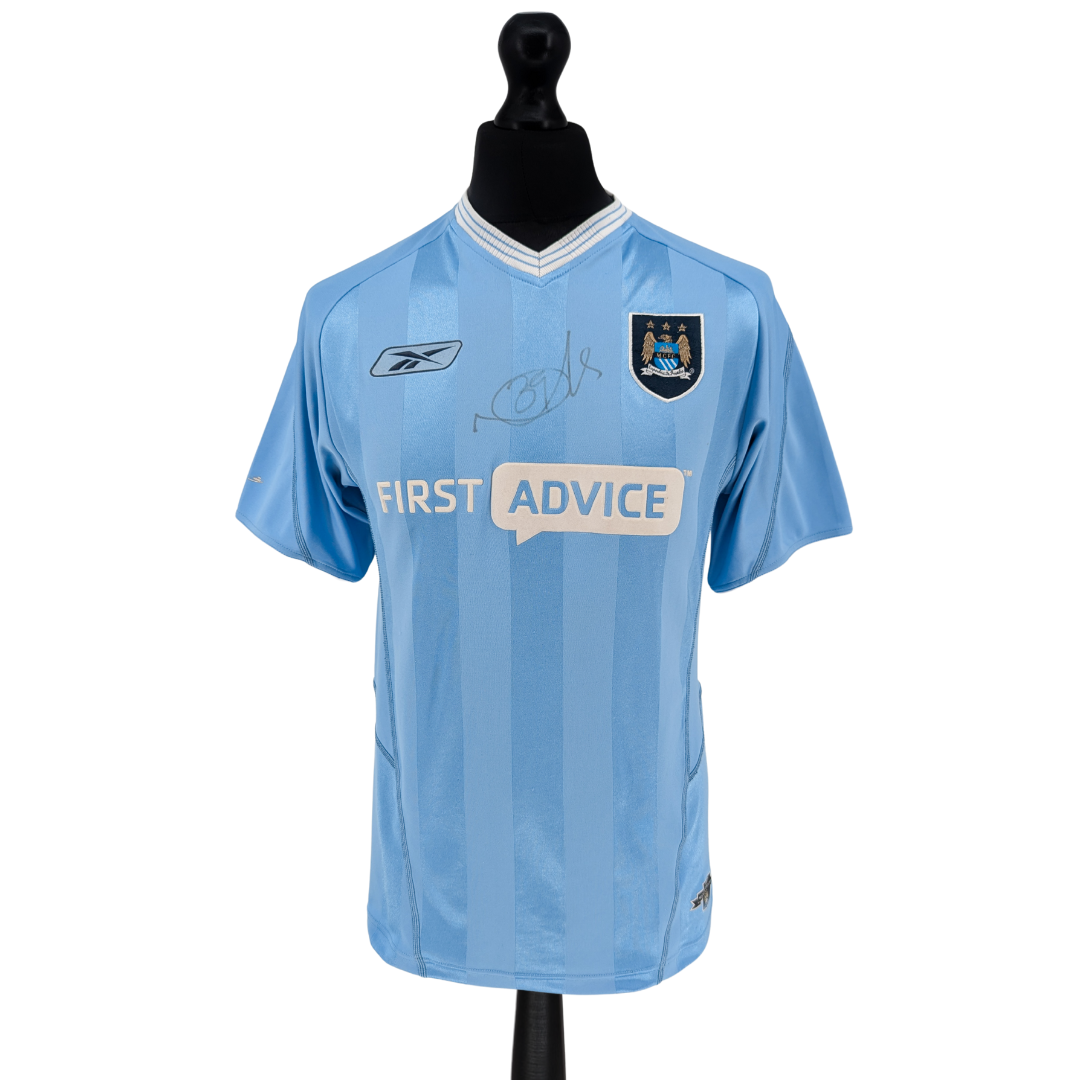 Manchester City signed home football shirt 2003/04