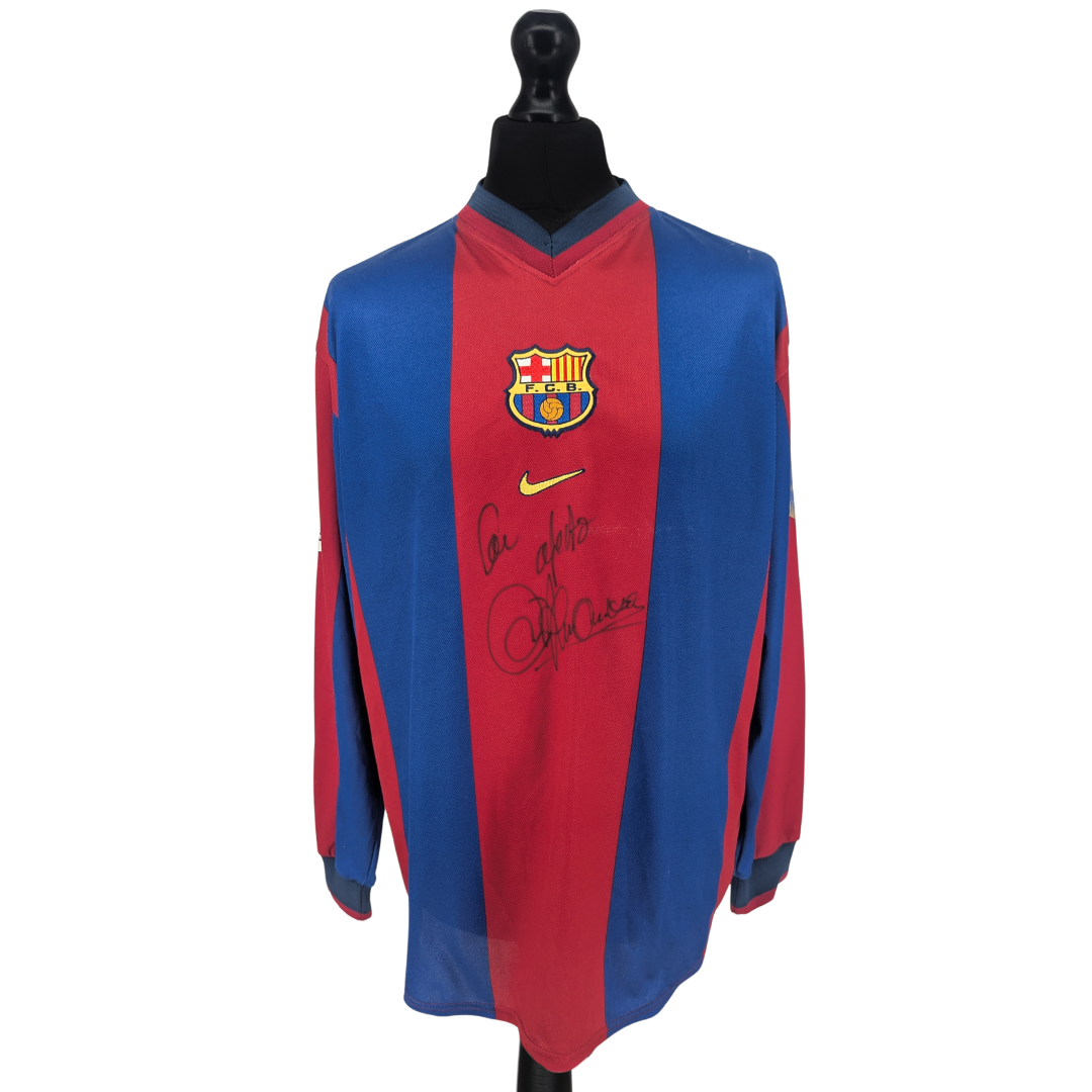 Barcelona signed home football shirt 1998/99 - (L)