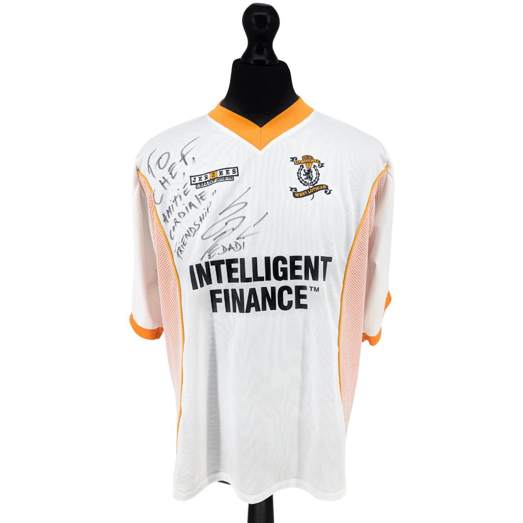 Livingston signed home football shirt 2002/03 - (L)