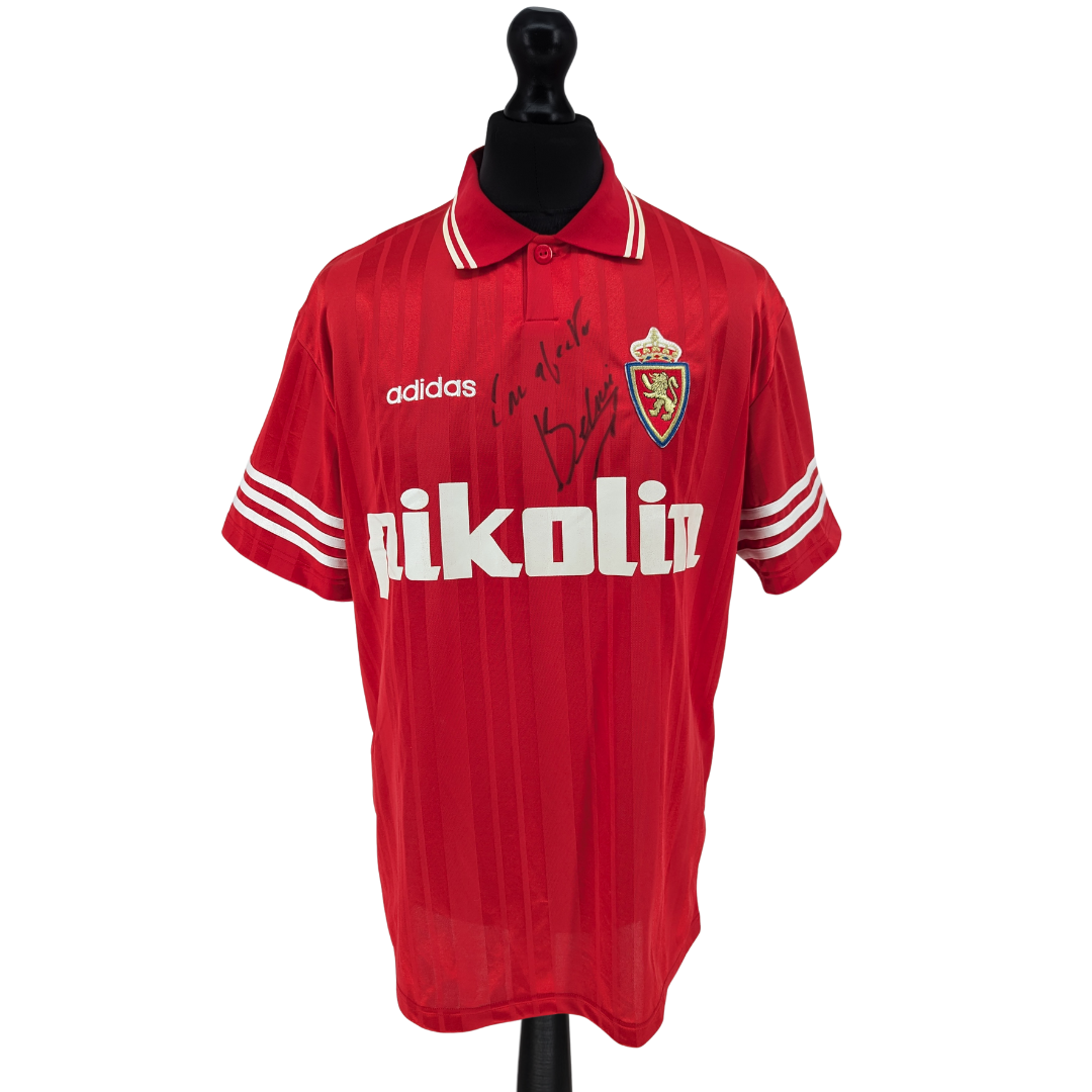 Real Zaragoza signed away football shirt 1995/97 - (L)
