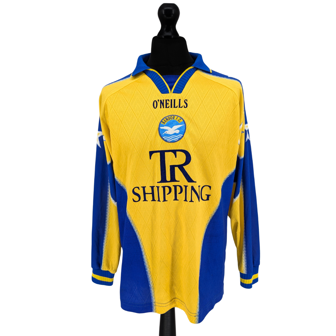 Maillot Football Bangor FC Extérieur 1999/2000 Manches Longues - Taille L (Porté Match)