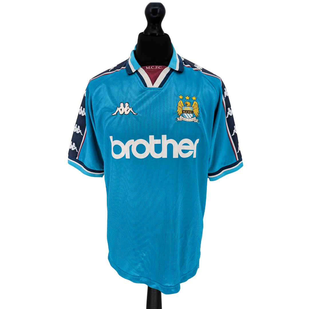 Manchester City home football shirt 1997/99 - (L)