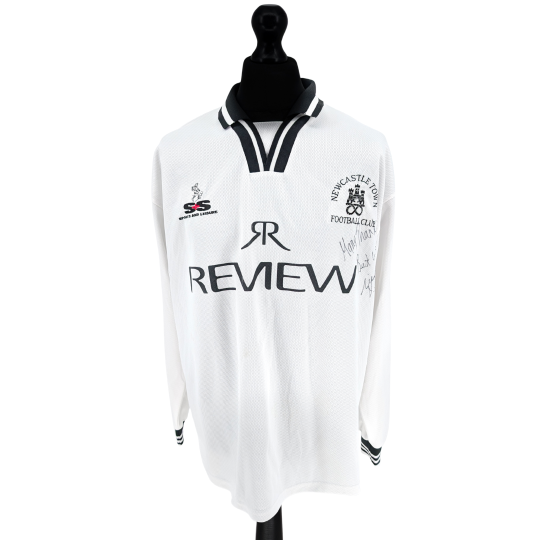 Newcastle Town signed away football shirt 2004/06 - (L)