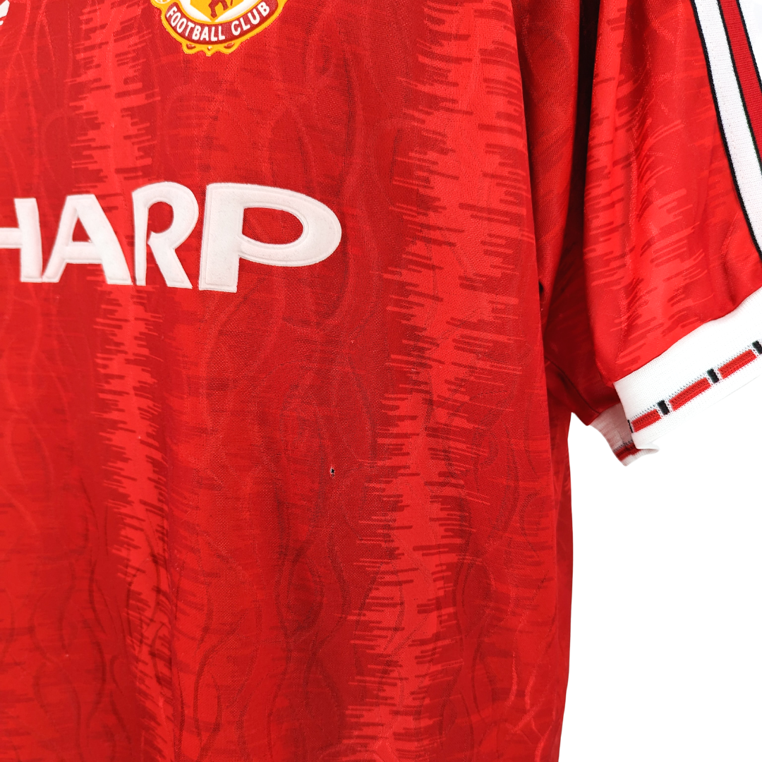 Manchester United home football shirt 1990/92 - (XL)