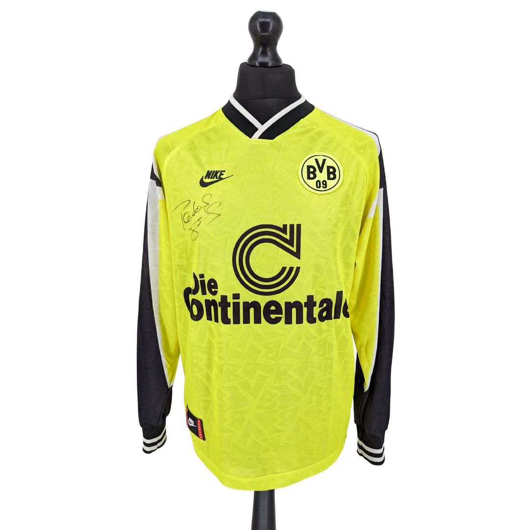 Borussia Dortmund signed home football shirt 1995/96