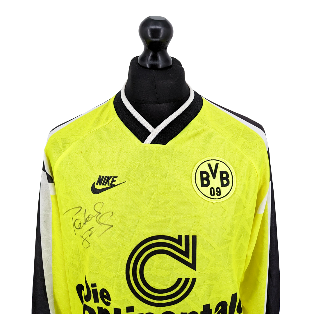 Borussia Dortmund signed home football shirt 1995/96