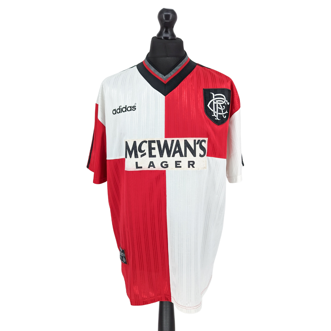 Rangers 1995 - 1996 Away football Adidas shirt size Medium