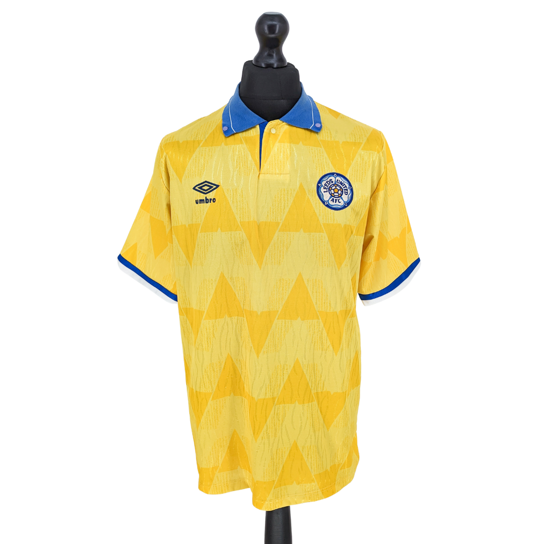 Leeds United away football shirt 1989/91