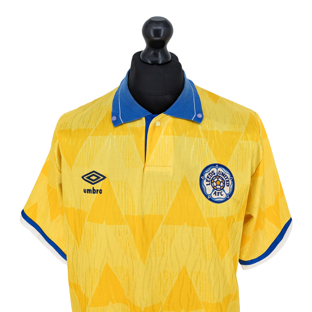 Leeds United away football shirt 1989/91