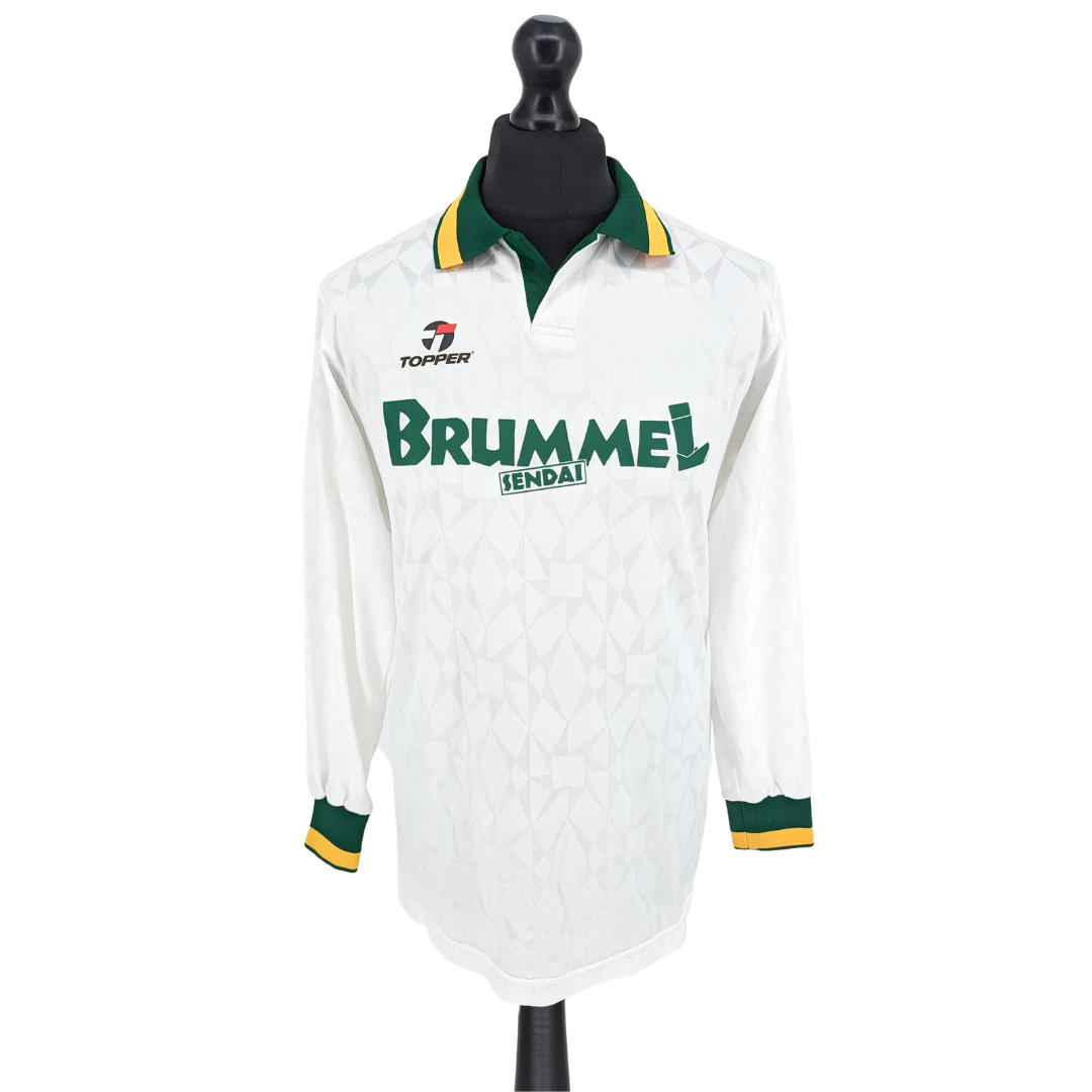 Brummel Sendai signed away football shirt 1994/96