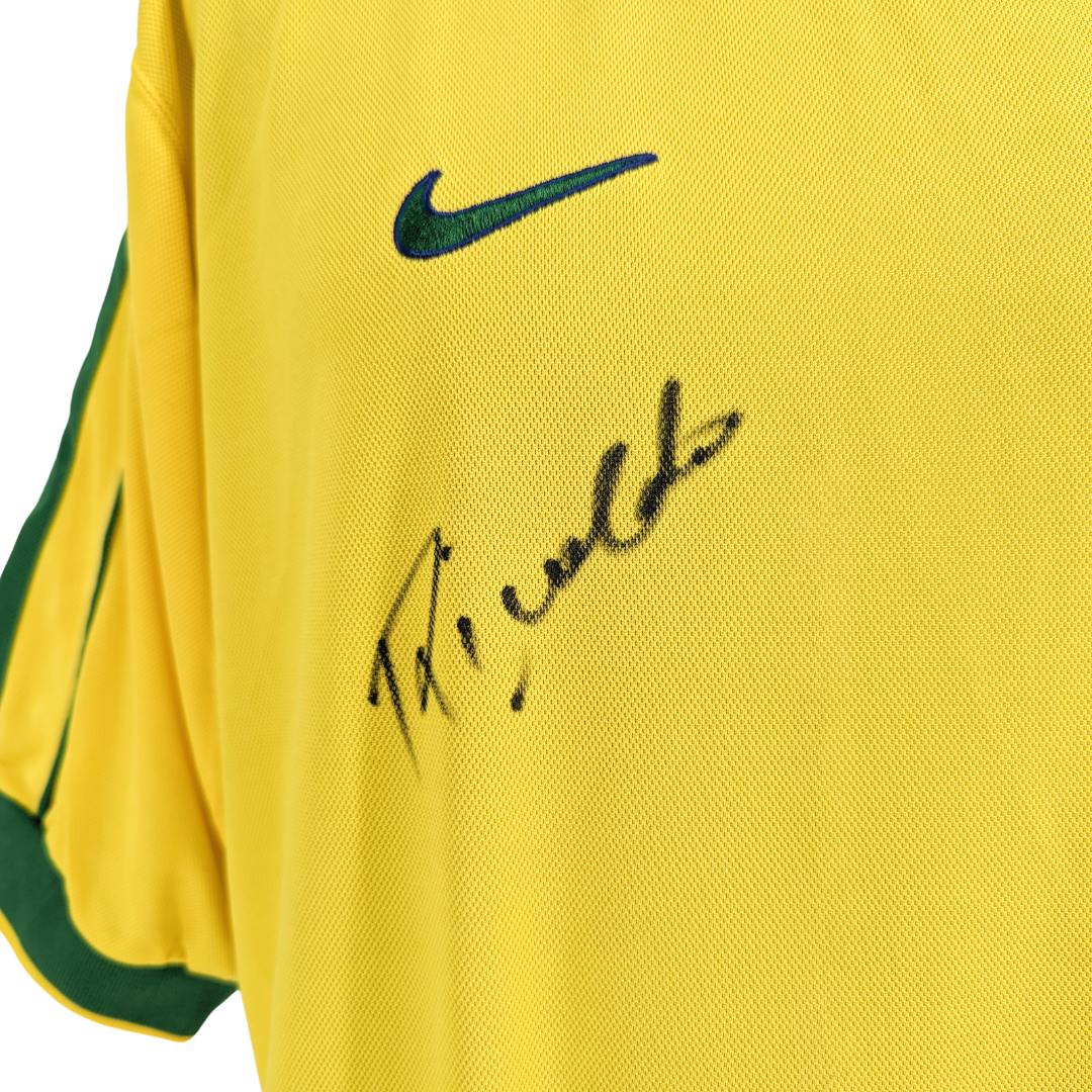 Brazil signed home football shirt 1998/00 - (XL)