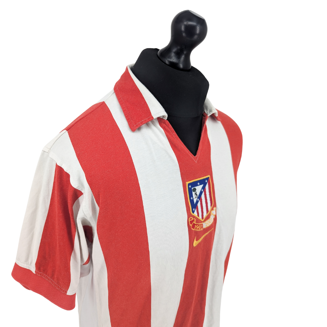 Atletico Madrid centenary home football shirt 2003/04