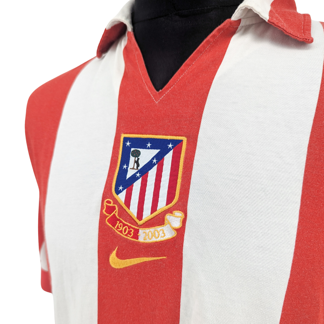 Atletico Madrid centenary home football shirt 2003/04 - (M)
