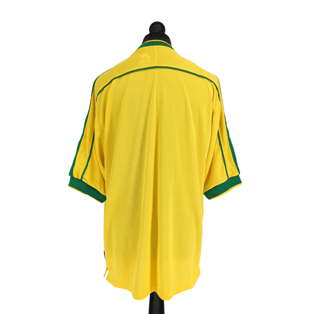 Brazil signed home football shirt 1998/00 - (XL)