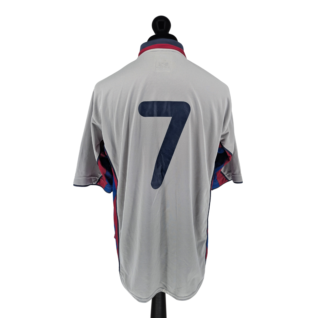 Barcelona signed away football shirt 1998/01 - (XL)
