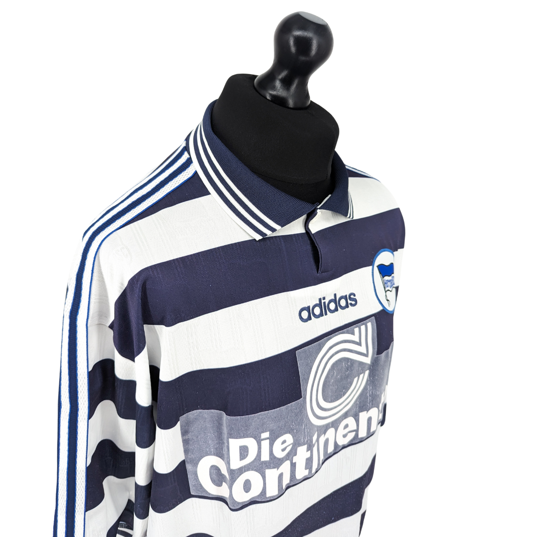 Hertha Berlin signed home football shirt 1997/98 - (XL)