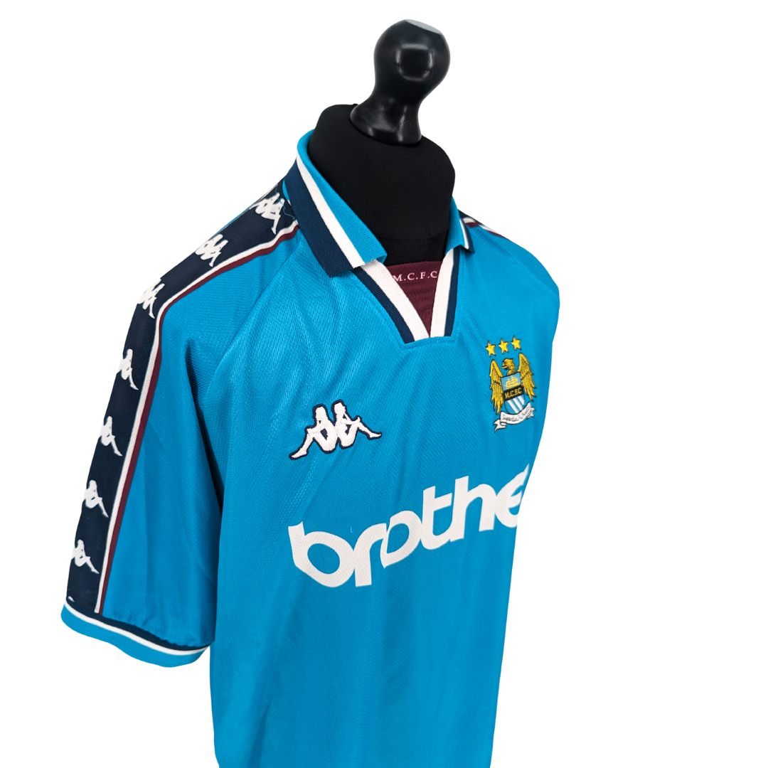 Manchester City home football shirt 1997/99 - (XL)