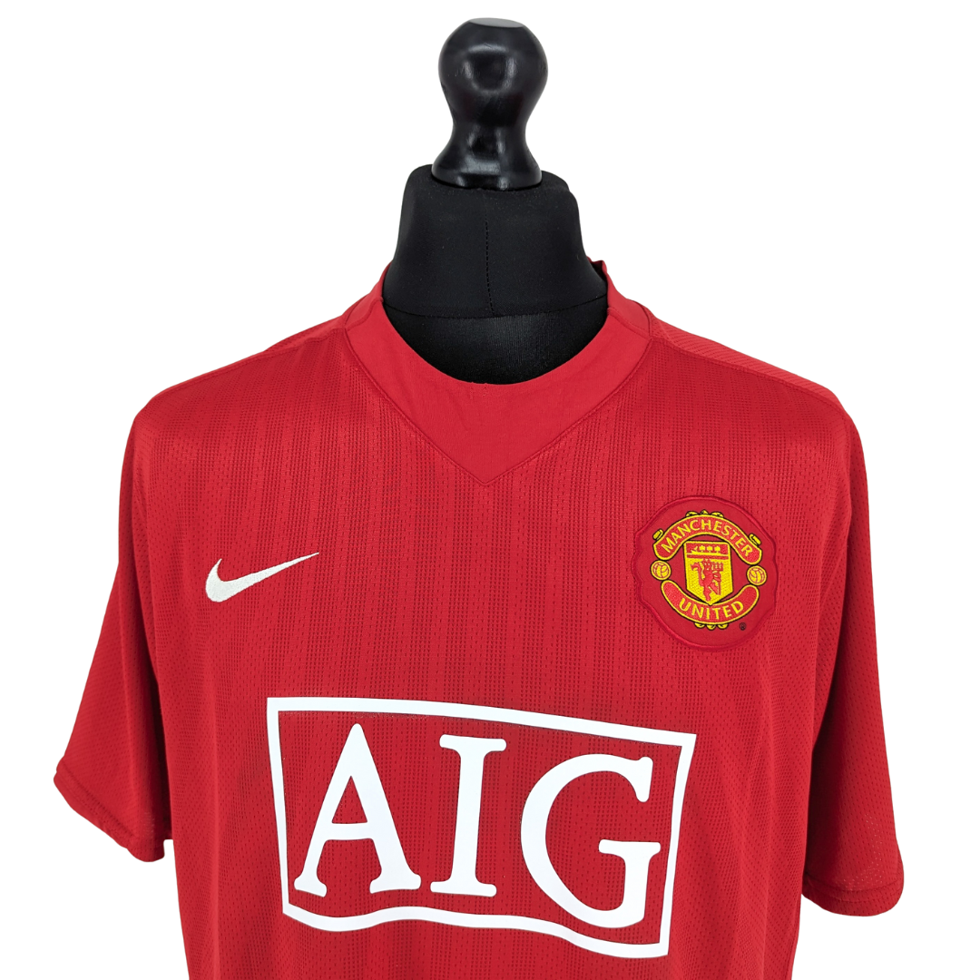 Manchester United home football shirt 2007/09