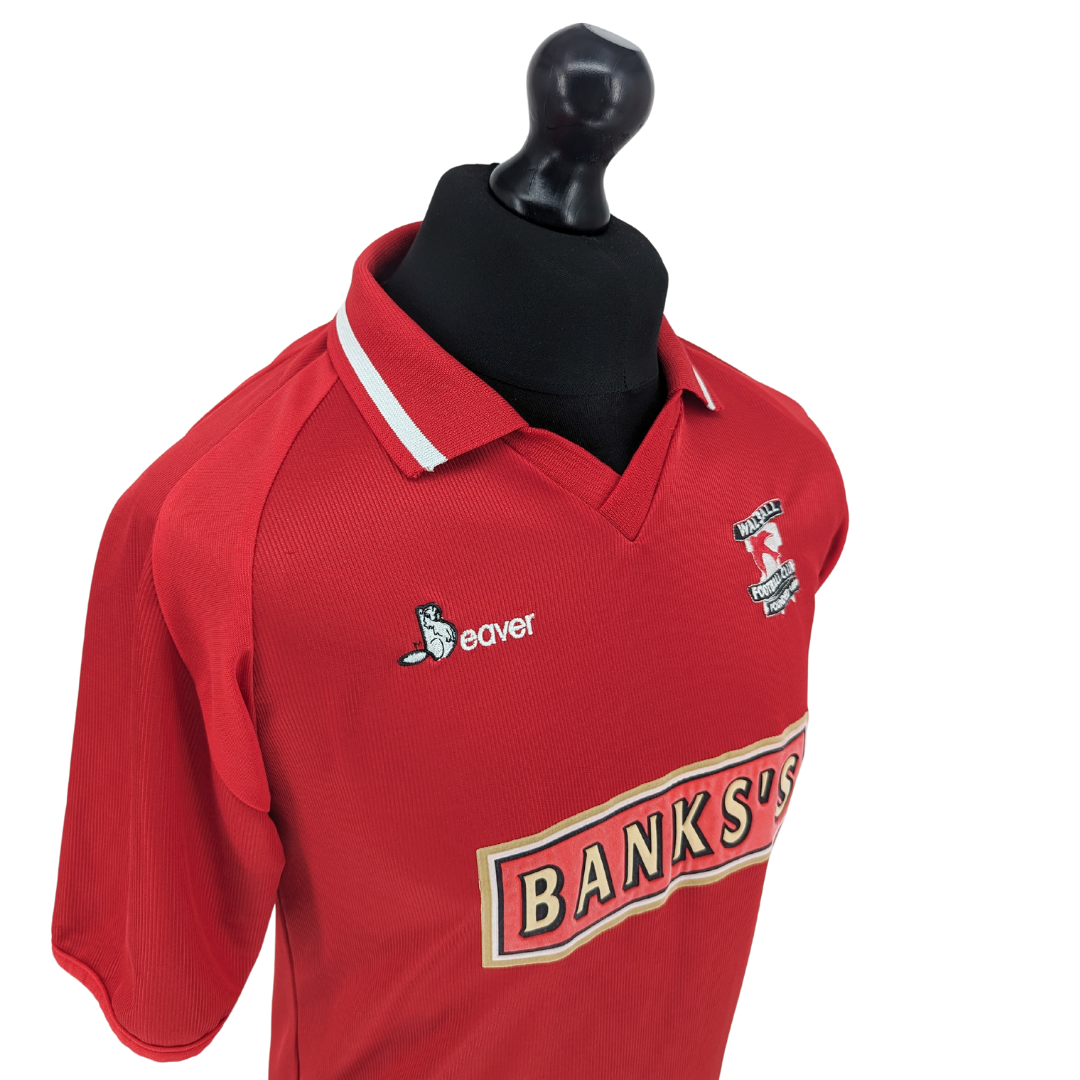 Walsall home football shirt 2001/02 - (S)