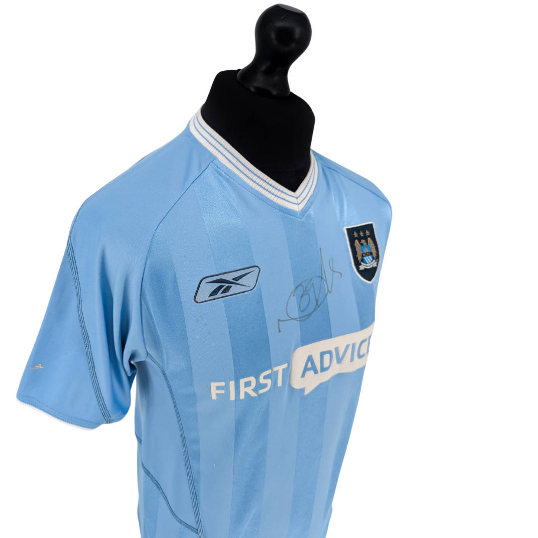 Manchester City signed home football shirt 2003/04