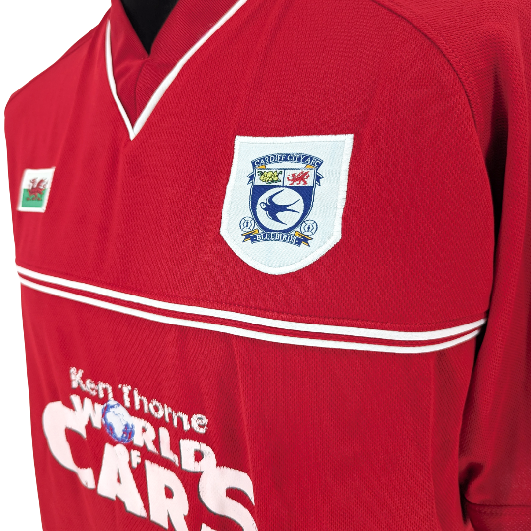 Cardiff City away football shirt 2001/02 - (L)