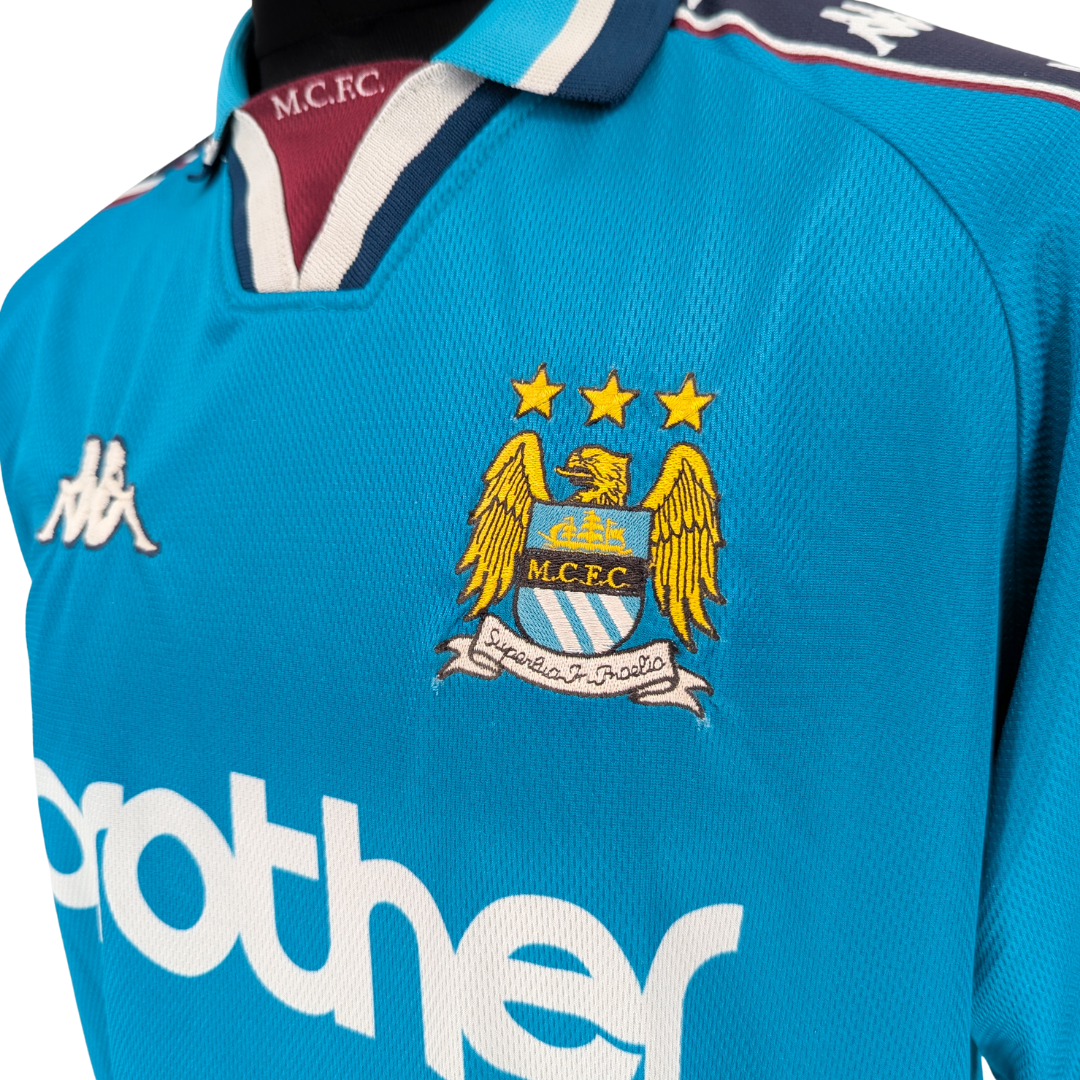 Manchester City home football shirt 1997/99 - (L)