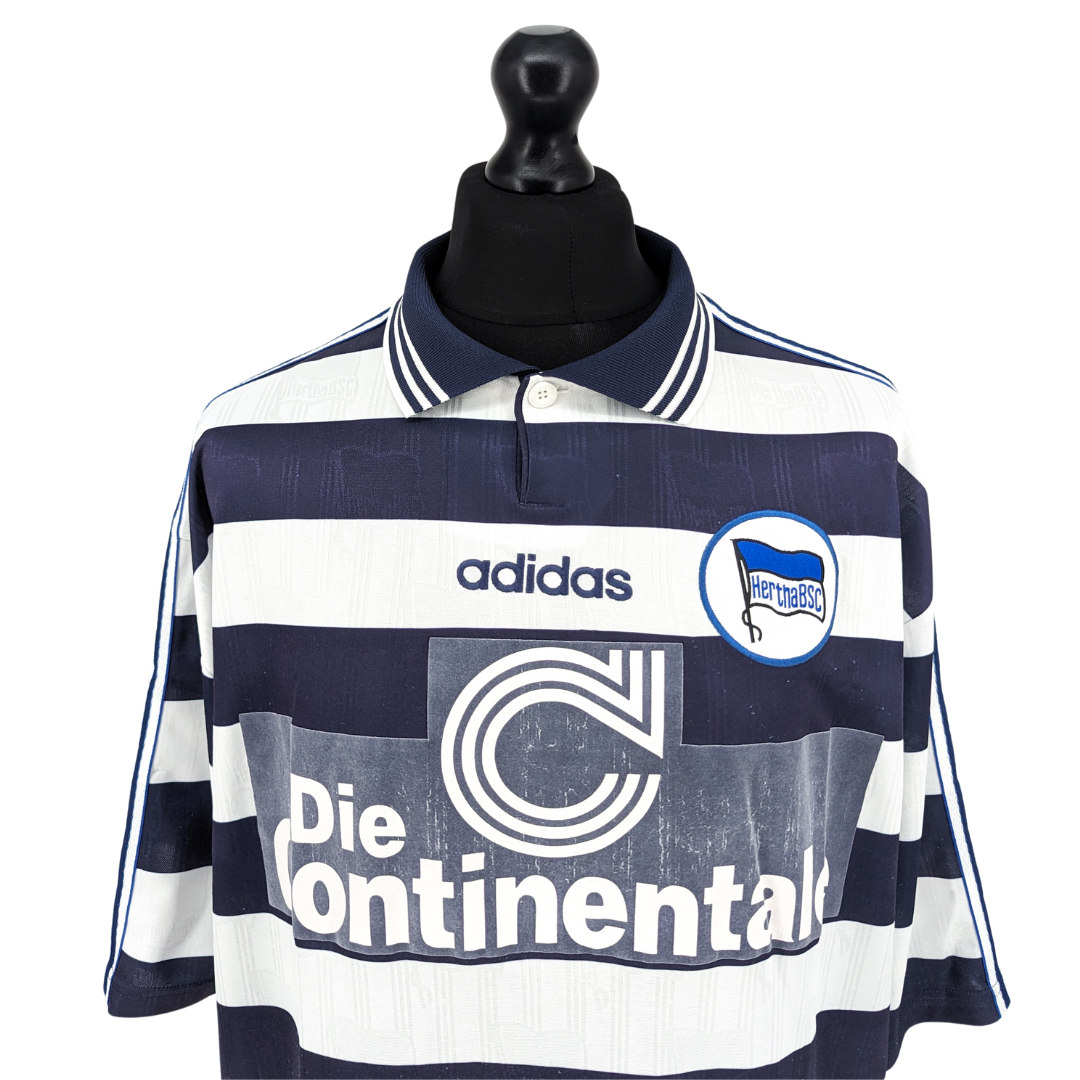 Hertha Berlin signed home football shirt 1997/98 - (XL)