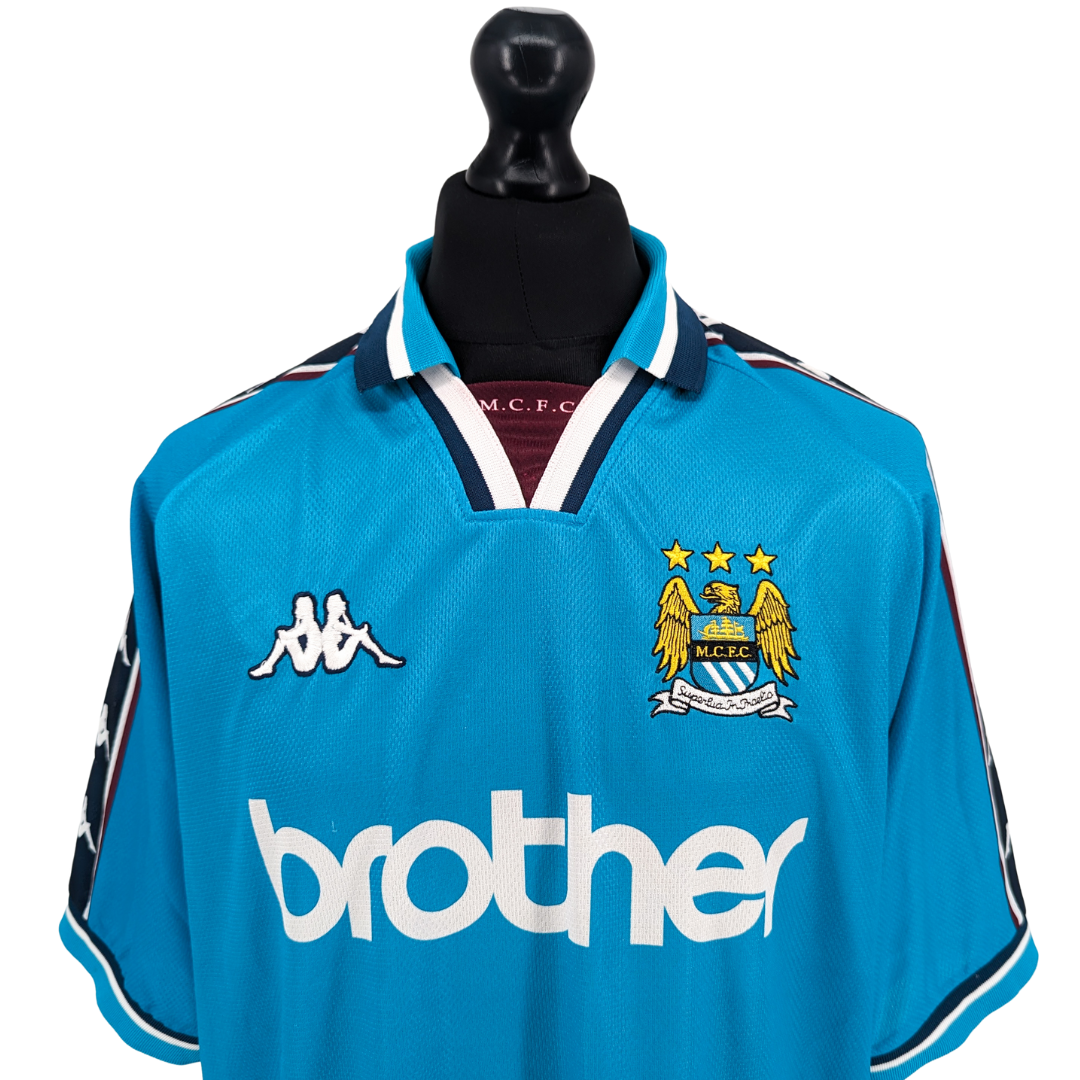 Manchester City home football shirt 1997/99 - (XL)