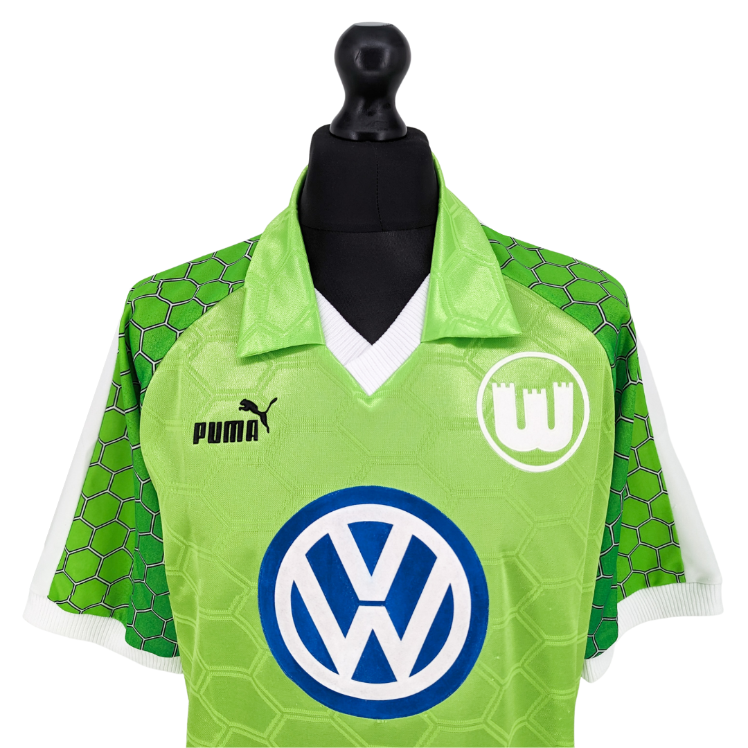 Wolfsburg signed home football shirt 1997/98