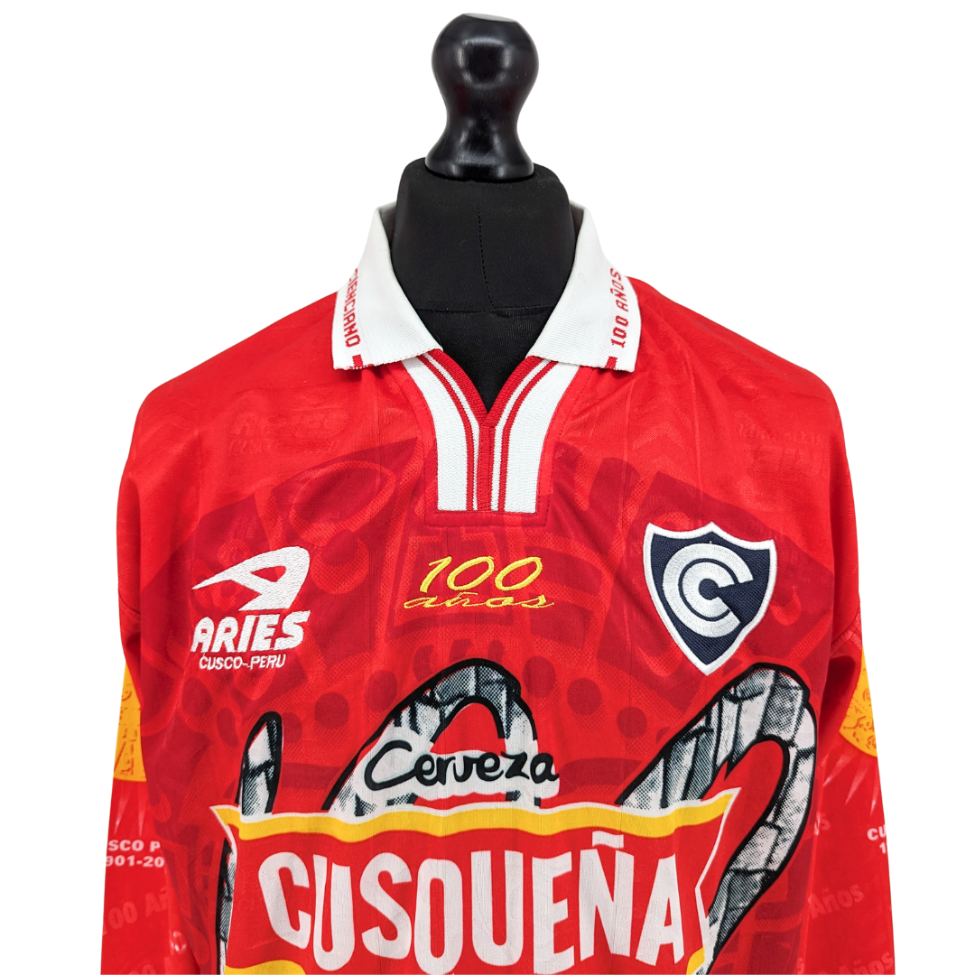 Club Cienciano centenary home football shirt 2001/02 - (XL)