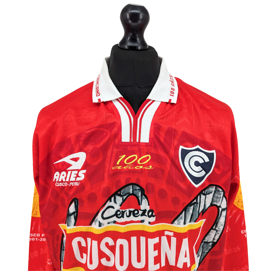 Club Cienciano centenary home football shirt 2001/02