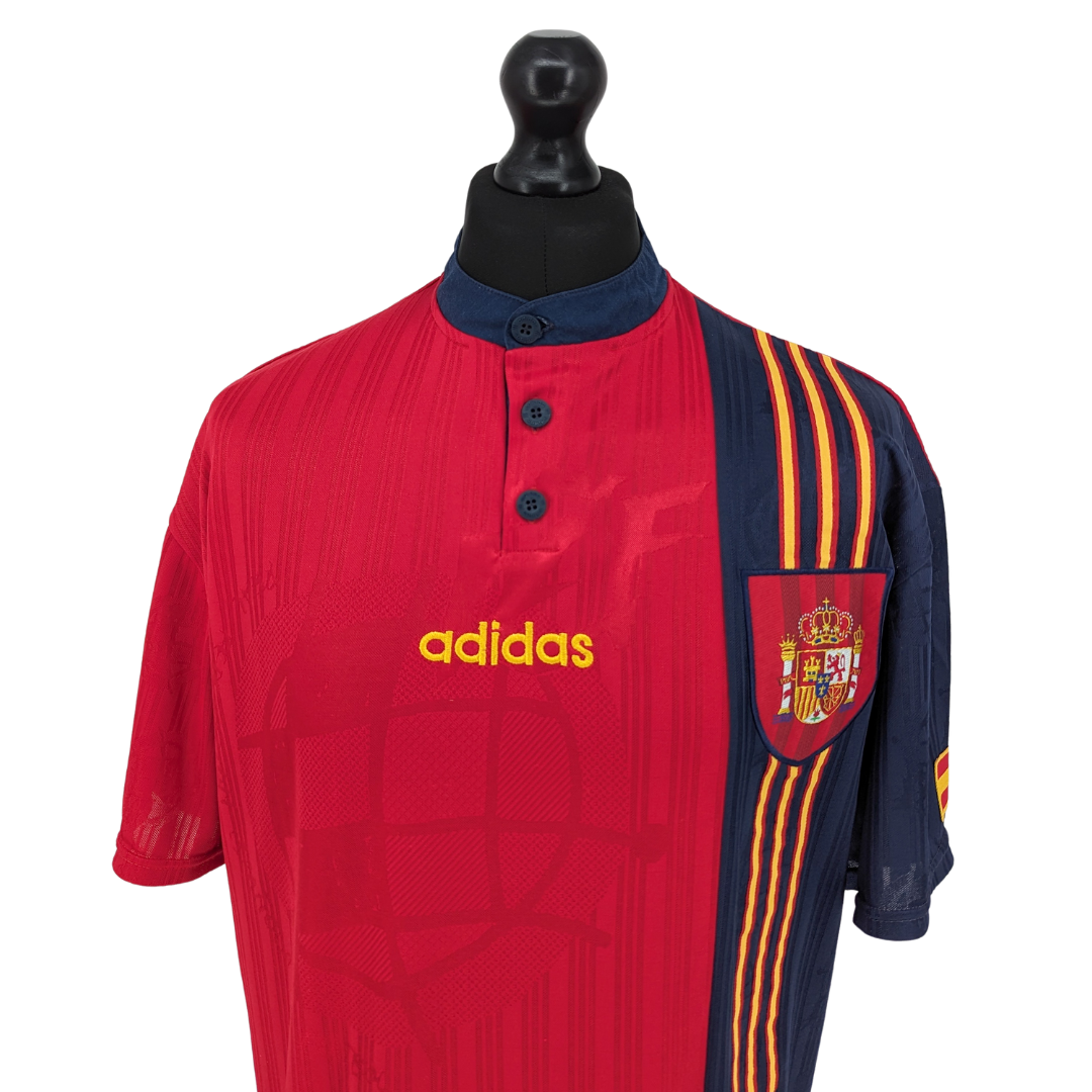 Spain home football shirt 1996/98 - (XL)