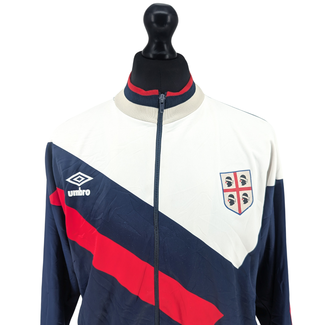 Cagliari training football jacket 1990/91 - (M)