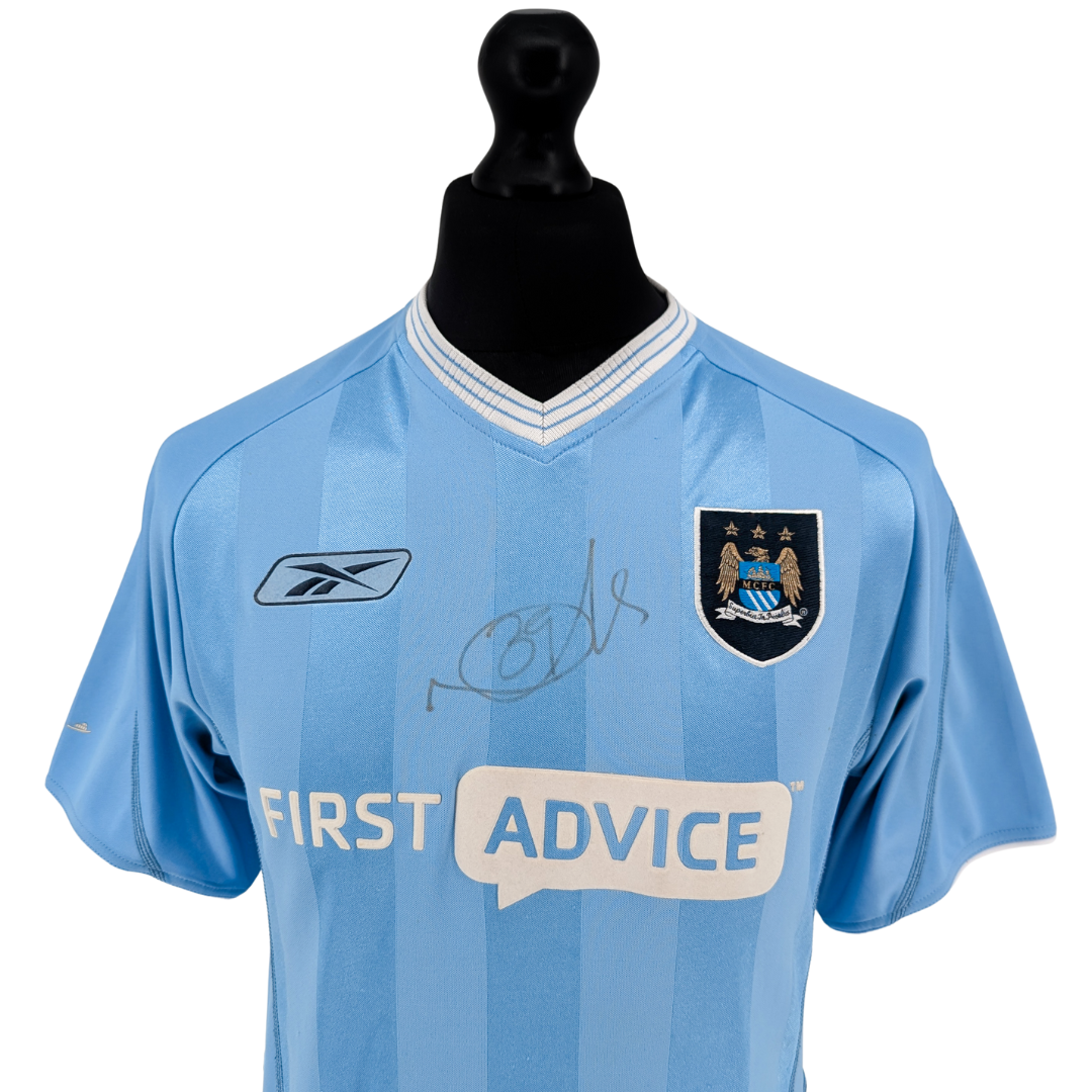 Manchester City signed home football shirt 2003/04