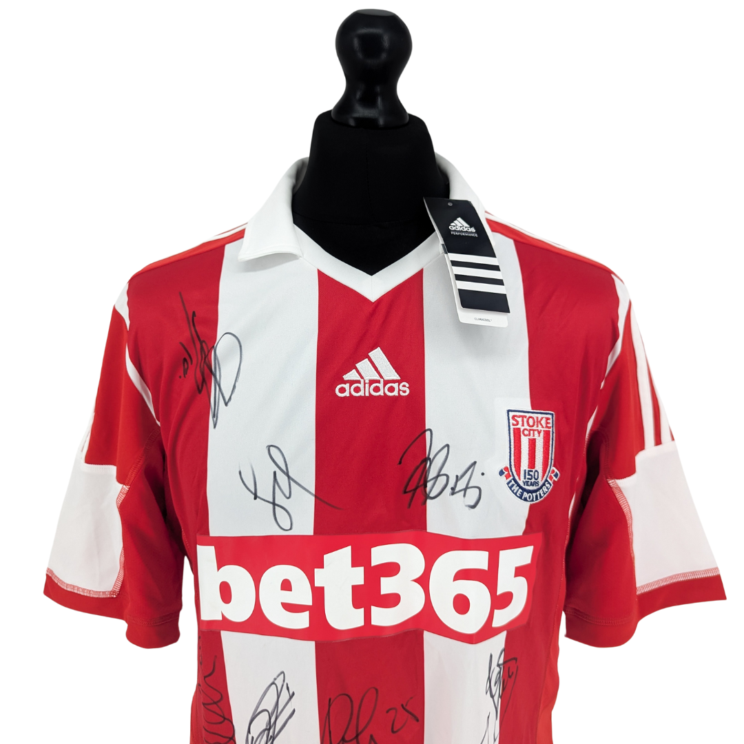 Stoke City signed home football shirt 2013/14 - (L)