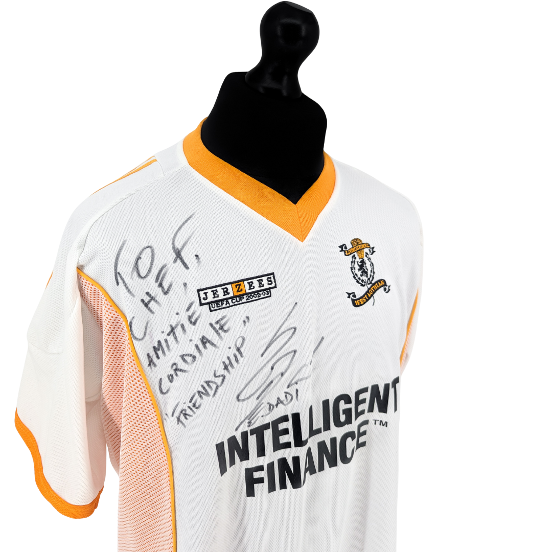 Livingston signed home football shirt 2002/03 - (L)