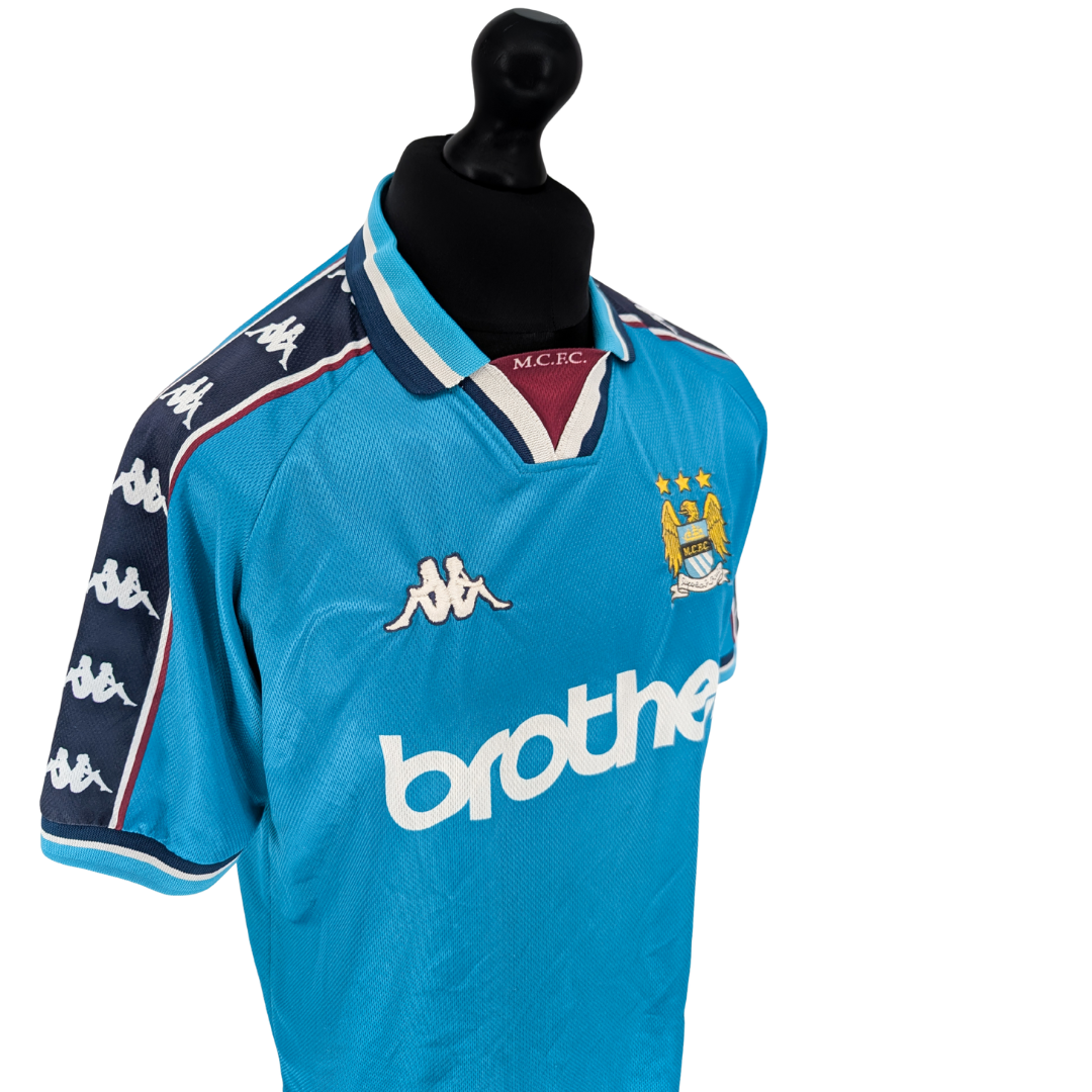 Manchester City home football shirt 1997/99 - (L)