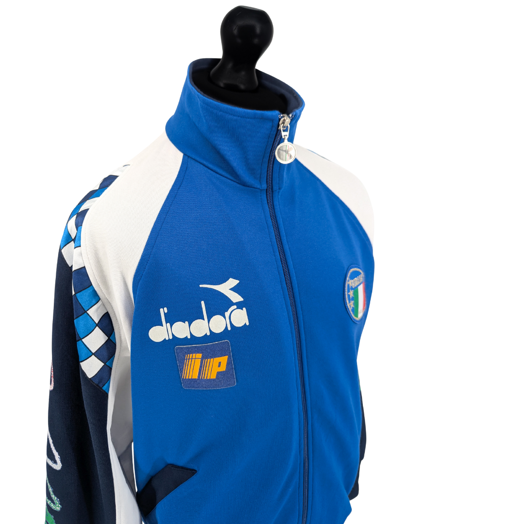 Italy football tracksuit jacket 1990/92 - (L)