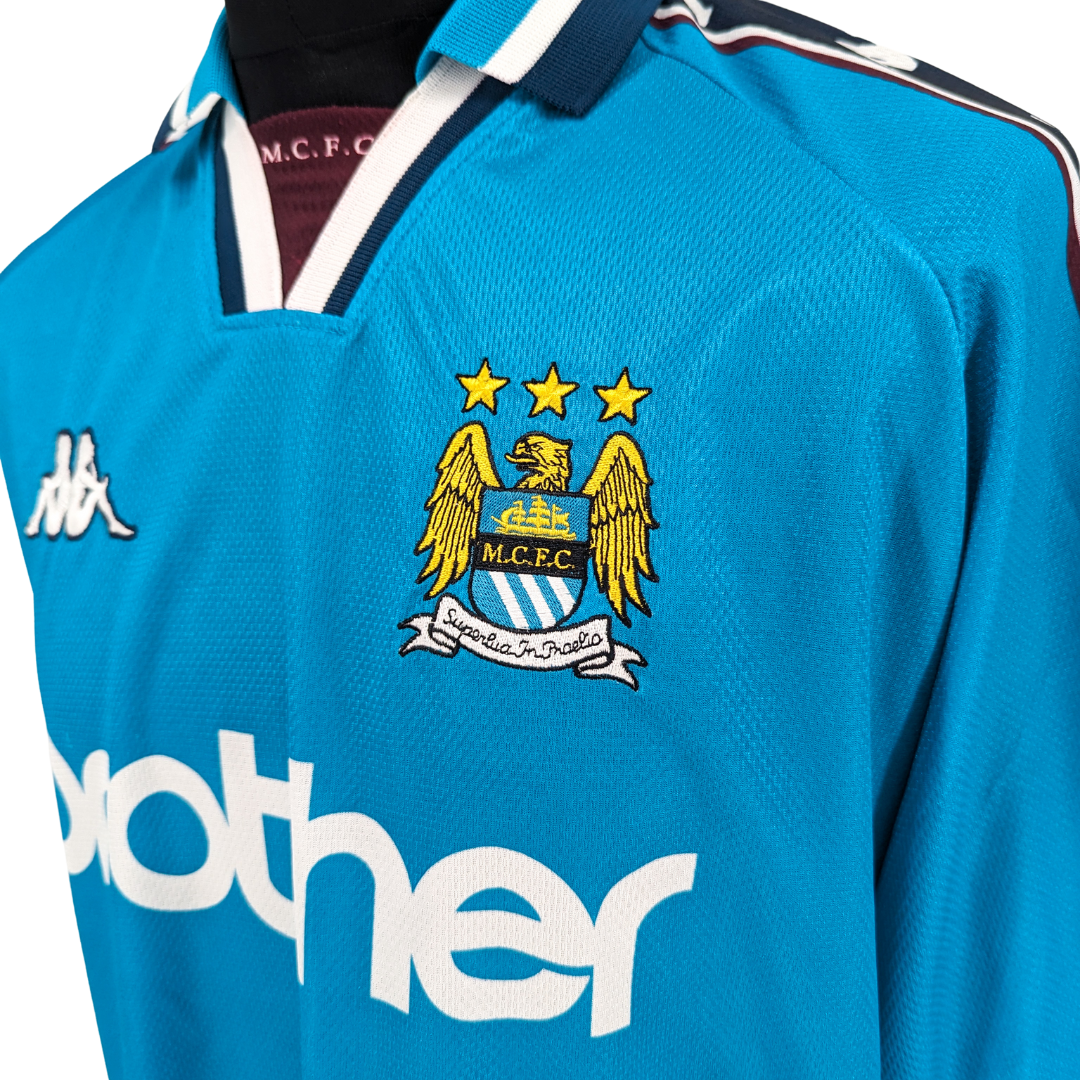 Manchester City home football shirt 1997/99 - (XL)