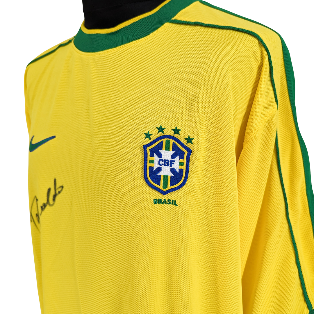 Brazil signed home football shirt 1998/00 - (XL)