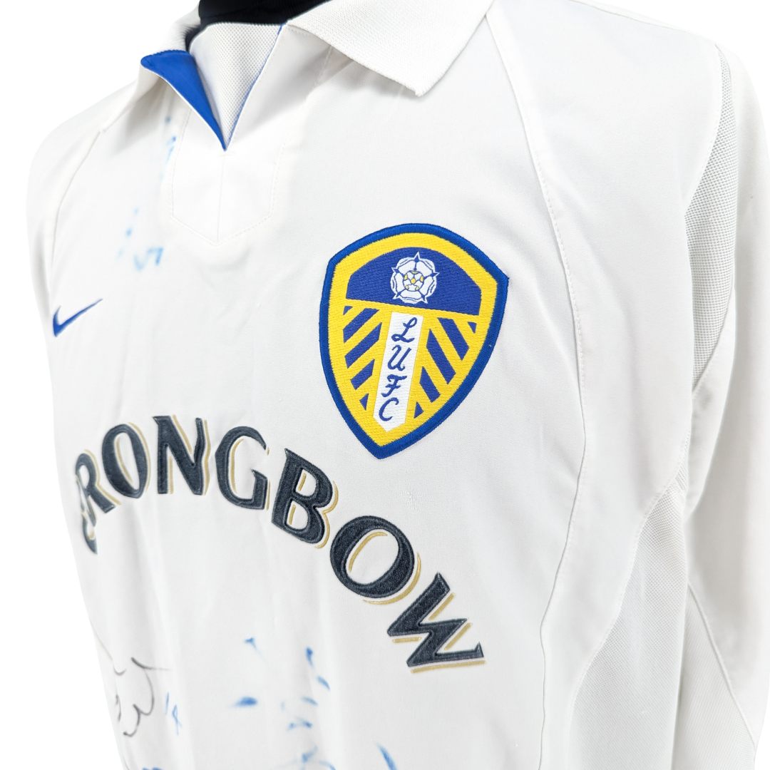 Leeds United signed home football shirt 2002/03