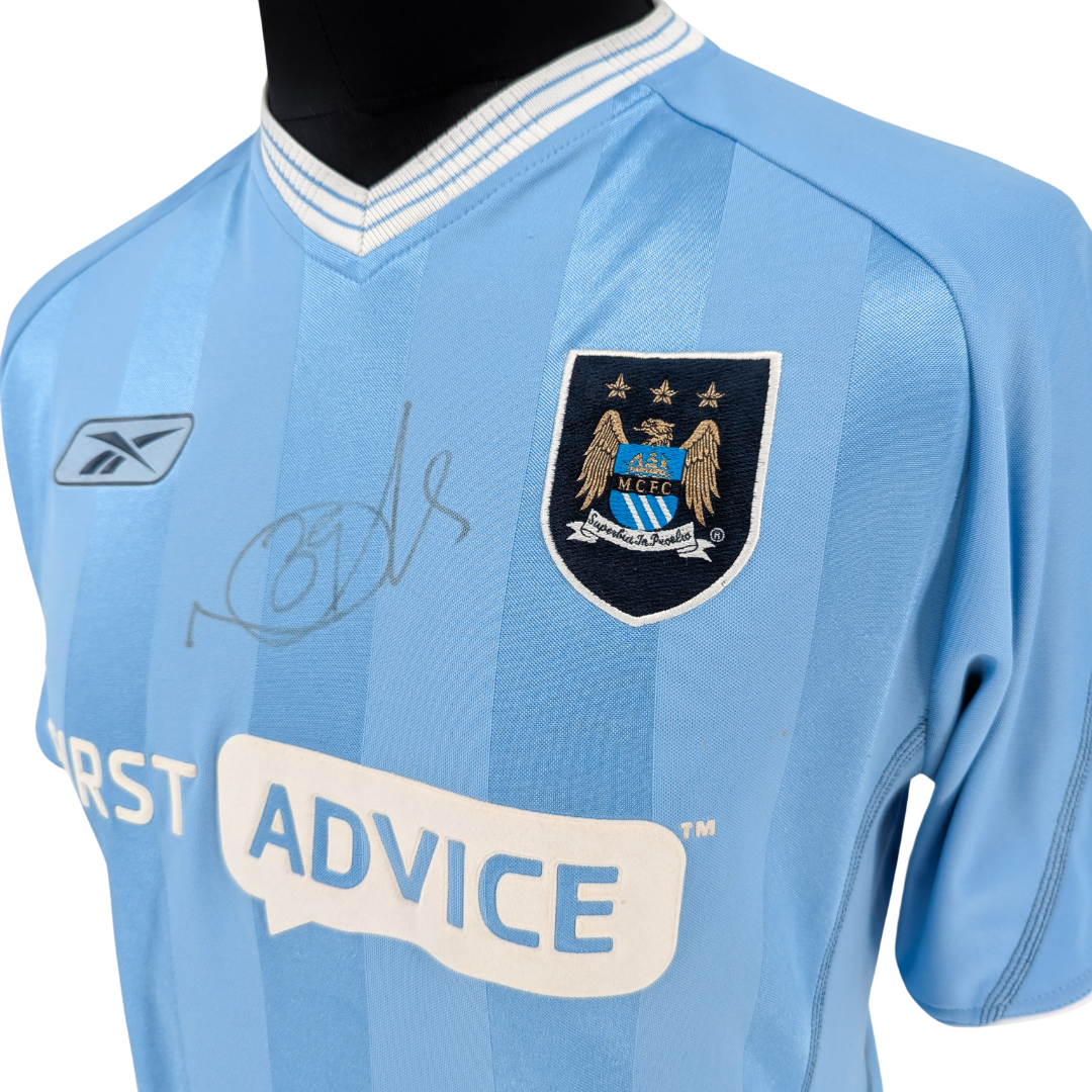 Manchester City signed home football shirt 2003/04