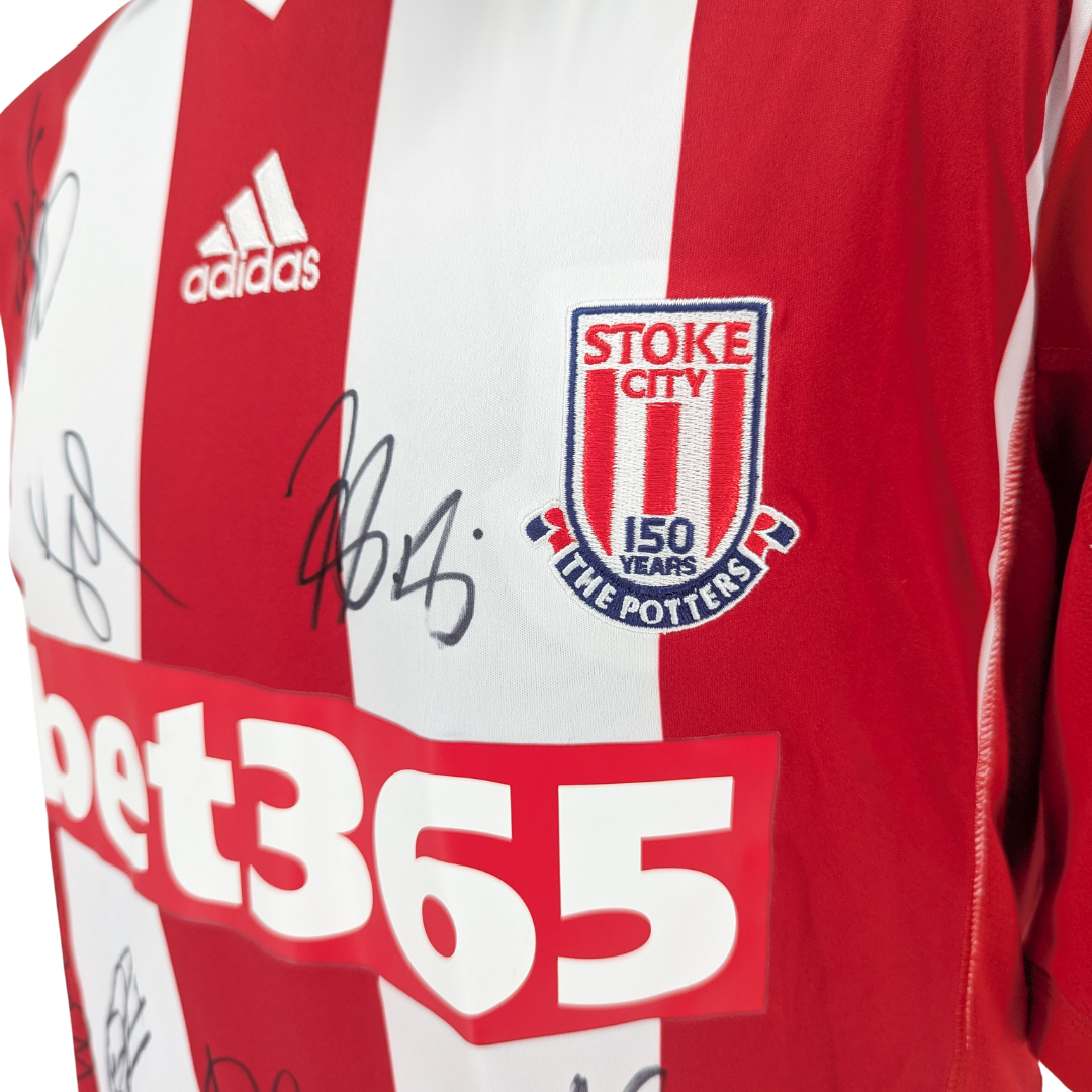 Stoke City signed home football shirt 2013/14 - (L)