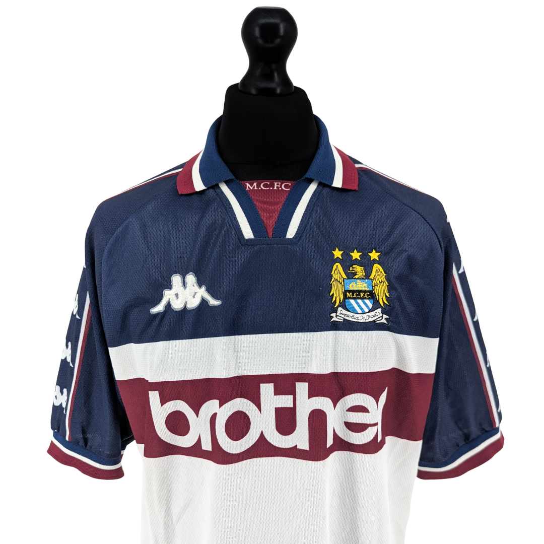 Manchester City away football shirt 1997/99 - (L)