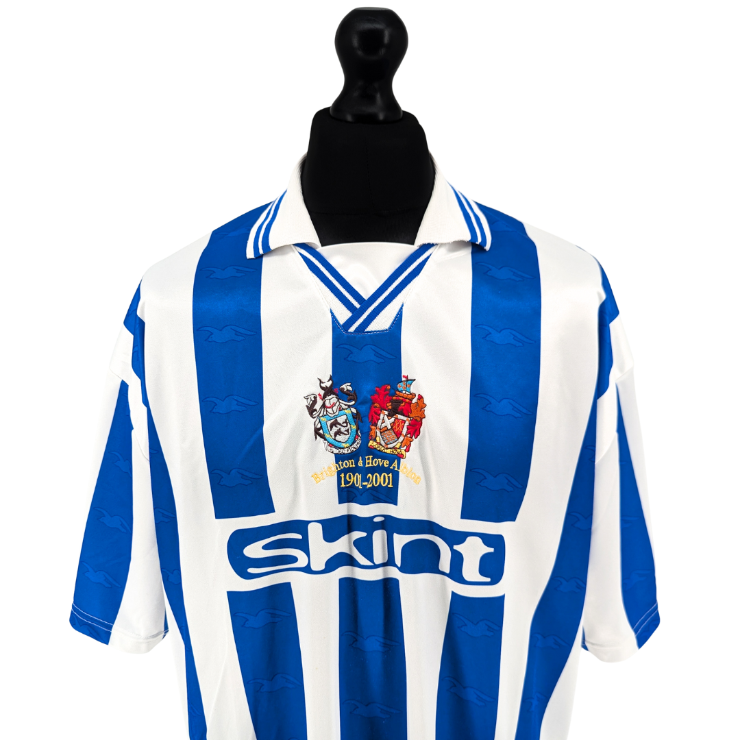 Brighton & Hove Albion home football shirt 2001/02 - (XXL)