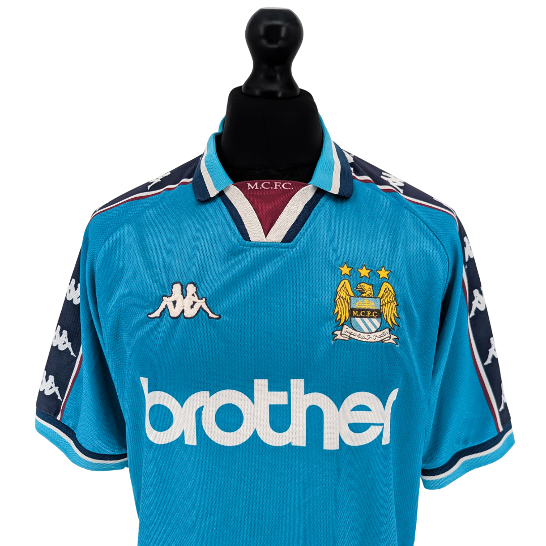 Manchester City home football shirt 1997/99 - (L)