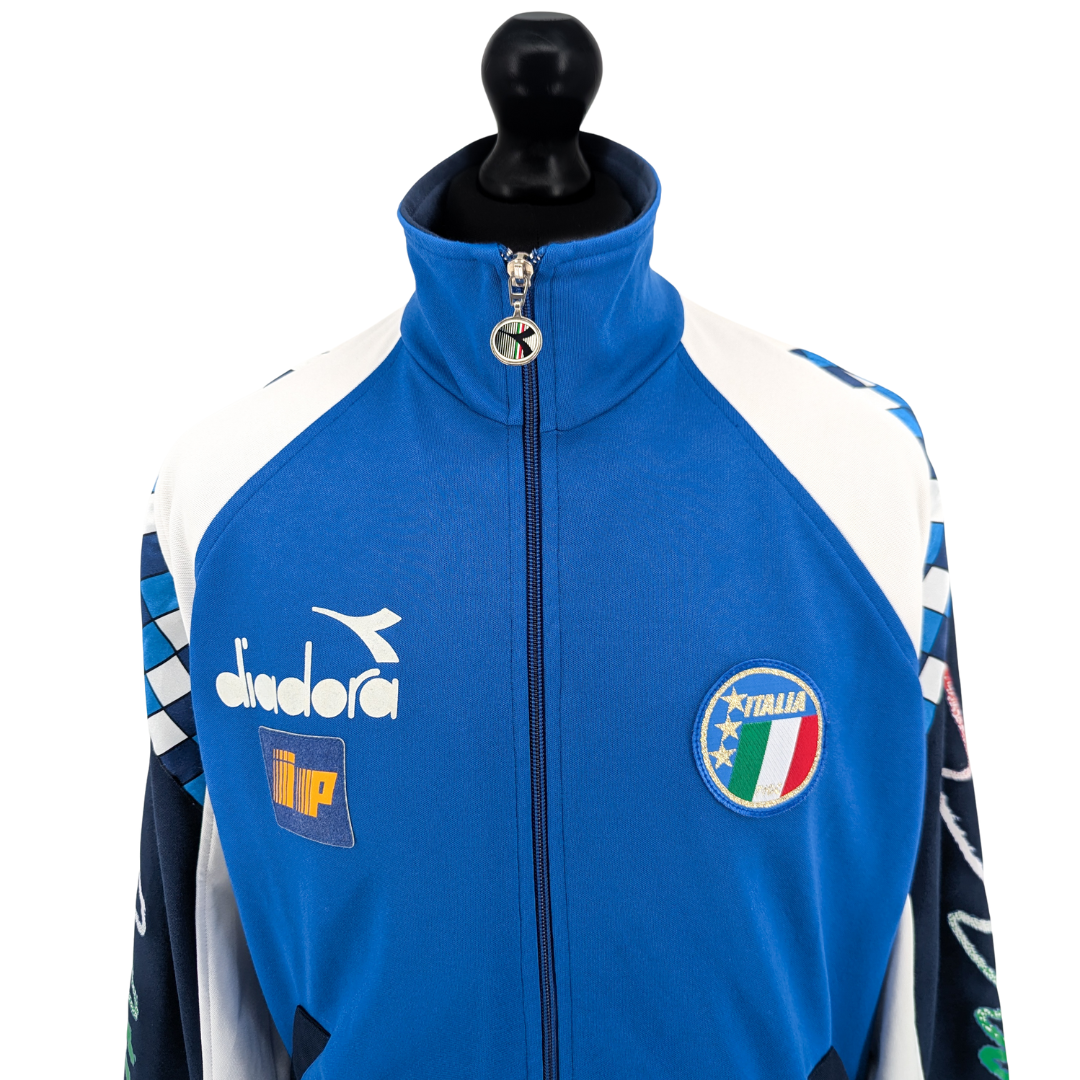 Italy football tracksuit jacket 1990/92 - (L)