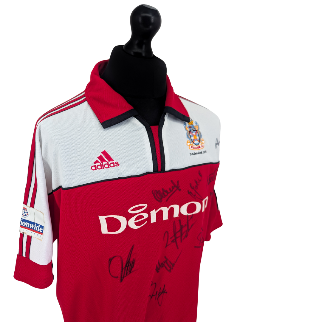 Fulham signed away football shirt 2000/01 - (XL)